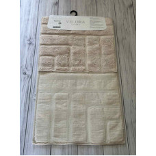 Velora kerpitch bej Килимки в ванну кімнату 2в1.Velora Туреччина
