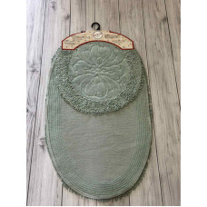 Sumbul oval mint. Килимки в ванну кімнату 2в1. Karina Туречинна