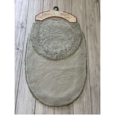 Sumbul oval gri. Килимки в ванну кімнату 2в1. Karina Туречинна