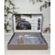 Lisa gri жакардова  постільна білизна. Євро розмір. Туреччина Belizza