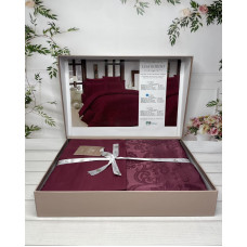 Lisa bordo жакардова постільна білизна. Євро розмір. Туреччина Belizza