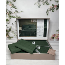 Square green жаккардова постіль, євро розмір. Belizza Туреччина.