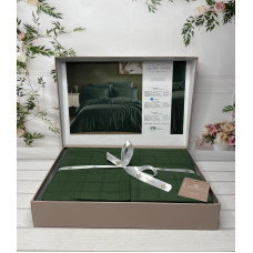 Square green жаккардова постіль, євро розмір. Belizza Туреччина.