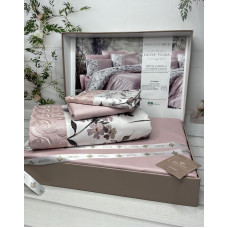 Olivia pudra Сатиново постільна білизна. Євро розмір. Туреччина Belizza