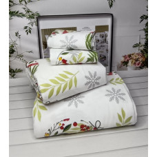 X- Mas Green євро розміру фланелева постільна білизна. Бавовна. Belizza Туреччина.