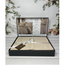 Line bej Сатиново постільна білизна. Євро розмір. Туреччина Belizza