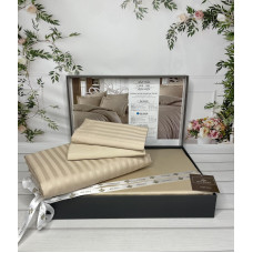 Line bej Сатиново постільна білизна. Євро розмір. Туреччина Belizza