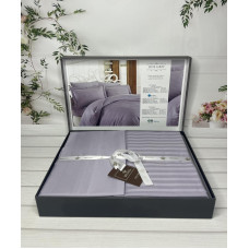 Line grey Сатиново постільна білизна. Євро розмір. Туреччина Belizza