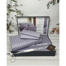 Line grey Сатиново постільна білизна. Євро розмір. Туреччина Belizza