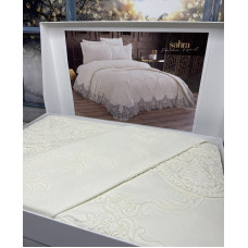 Sahra Krem Піке  см., з простирадлом та наволочками. Velora Home Туреччина.