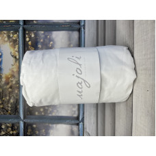 Beyaz 180x200 см., бавовняне простирадло на резинці з наволочками. Majoli Туреччина.