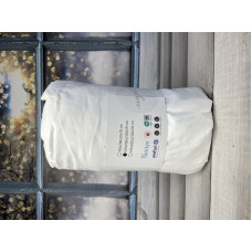 Beyaz 160x200 см., бавовняне простирадло на резинці з наволочками. Majoli Туреччина.