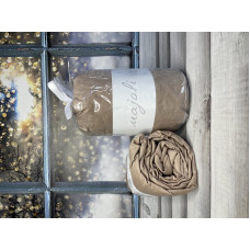 Kahve 180x200 см., бавовняне простирадло на резинці з наволочками. Majoli Туреччина.