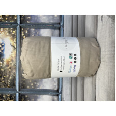 Bej 160x200 см., бавовняне простирадло на резинці з наволочками. Majoli Туреччина.