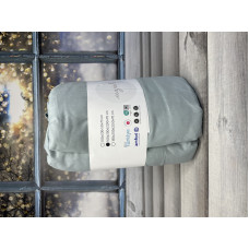 Blue 160x200 см., бавовняне простирадло на резинці з наволочками. Majoli Туреччина.