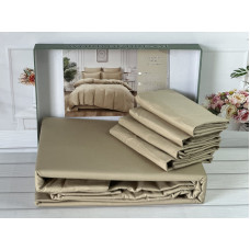 Bej сатинова постільна білизна євро розміру. Word of dream.
