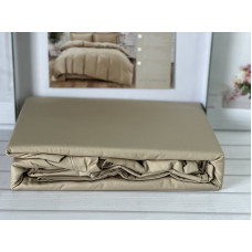 Bej сатинова постільна білизна євро розміру. Word of dream.