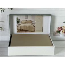 Bej сатинова постільна білизна євро розміру. Word of dream.