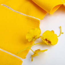 Воріт готовий трикотажний дов’яз IDEIA 9,5×39 см, щільність 260 г/м2 жовтий