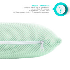 Подушка дитяча з наволочкою ортопедична PAPAELLA 25х26х8 см м'ята штучний пух для немовлят