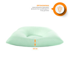 Подушка дитяча з наволочкою ортопедична PAPAELLA 25х26х8 см м'ята штучний пух для немовлят
