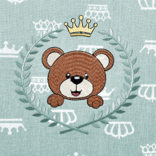 Бортик захисний в дитяче ліжечко 198х42 см PAPAELLA см м'ята антиалергенний бавовна