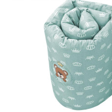 Бортик захисний в дитяче ліжечко 198х42 см PAPAELLA см м'ята антиалергенний бавовна