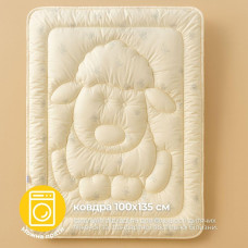 Ковдра дитяча зимова вовняна 100х135 см PAPAELLA натуральна вовна тепла для дітей