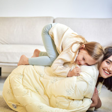 Ковдра дитяча зимова вовняна 100х135 см PAPAELLA натуральна вовна тепла для дітей