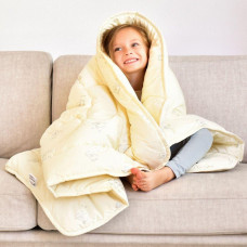 Ковдра дитяча зимова вовняна 100х135 см PAPAELLA натуральна вовна тепла ковдра для дітей