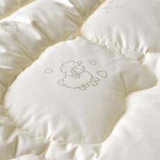 Ковдра дитяча зимова вовняна 100х135 см PAPAELLA натуральна вовна тепла ковдра для дітей