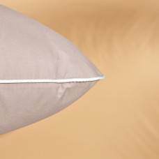 Подушка декоративна 45х45 см ROYAL IDEIA з вишивкою св сіра антиалергенна з кантом