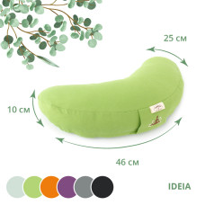 Подушка для йоги та медитації 46х25х10 см IDEIA болстер з гречаною лузгою йога гречане лушпиння гречиха салат
