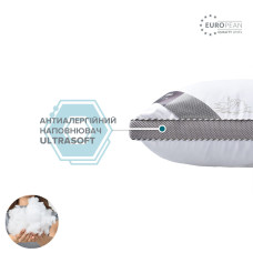 Подушка Classica Soft 50х70 см IDEIA штучний пух з аналогом лебединого пуху антиалергенна м'яка