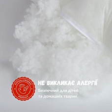 Наповнювач для подушок IDEIA антиалергенний 1 кг у вигляді пухнастих кульок для декору сніг штучний