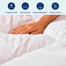 Ковдра зимова двоспальна 175х210 см IDEIA антиалергенна біла тепла для готелів та дому