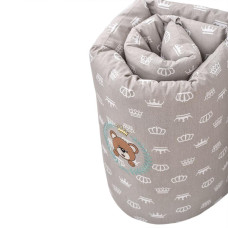 Бортик захисний в дитяче ліжечко 198х42 см PAPAELLA см беж антиалергенний бавовна