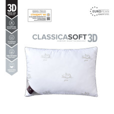 Подушка Classica Soft 3D 50х70 см IDEIA трикамерна штучний пух антиалергенна біла м'яка