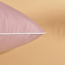 Подушка декоративна 45х45 см ROYAL IDEIA з вишивкою пудра антиалергенна з кантом