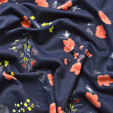 Тканина Трикотаж Спорт V-2/1 букетик т/синій