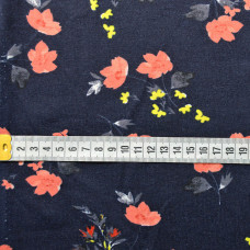 Тканина Трикотаж Спорт V-2/1 букетик т/синій