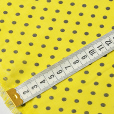 Тканина Шифон Горохи асорти дрібні лимон