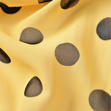 Тканина Шифон Горохи асорті великі диня