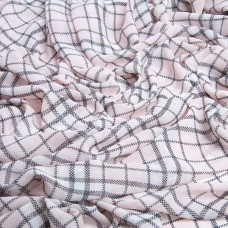 Тканина шифон принт клітина рожевий