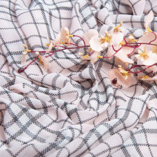 Тканина шифон принт клітина рожевий