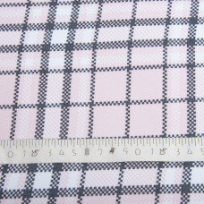 Тканина шифон принт клітина рожевий