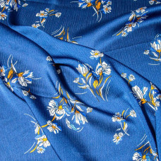 Тканина атлас креш Ніно синій