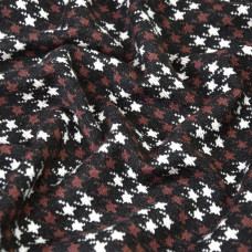 Тканина трикотаж оріон чорний/кор/білий