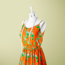 Тканина батист Digital принт космея манго