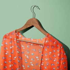 Тканина шифон креп букет помаранч